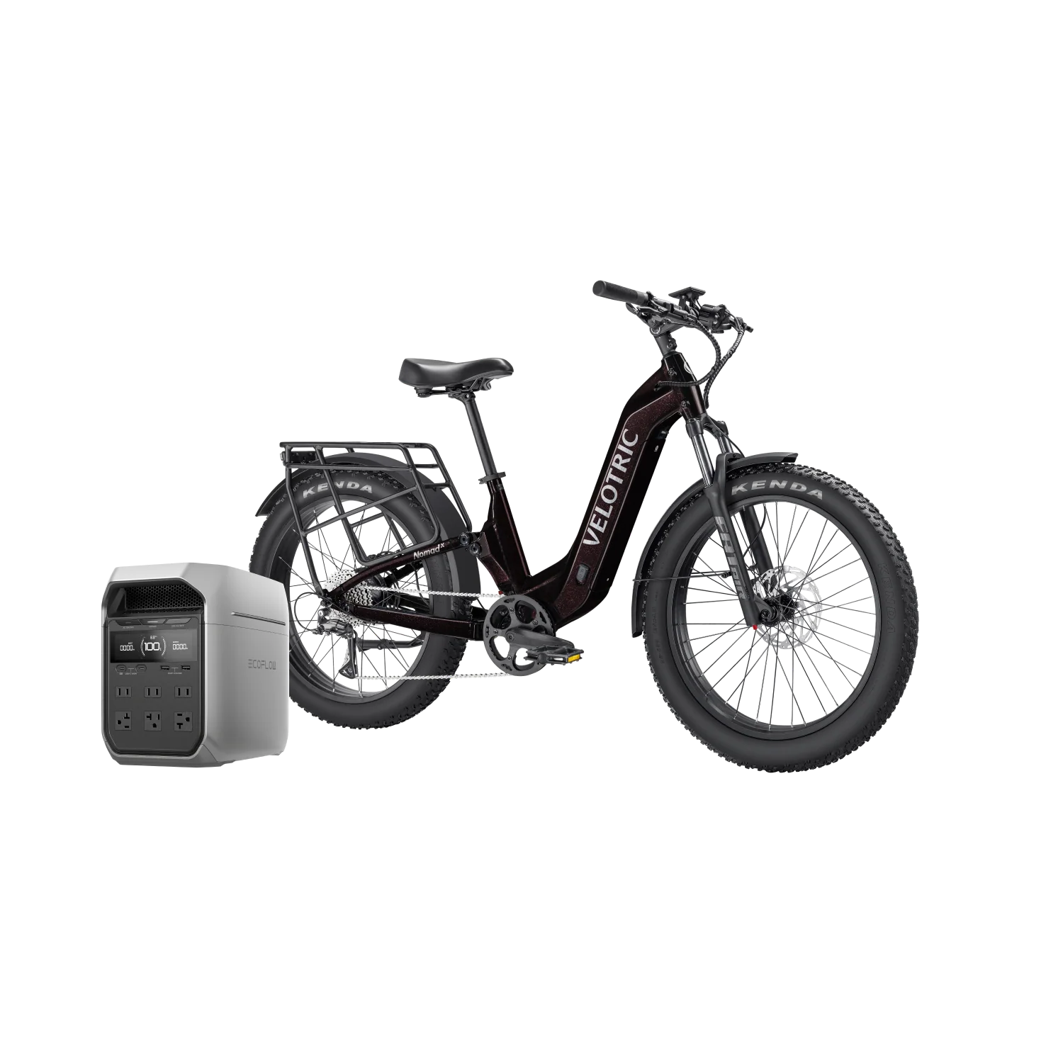 Velotric Nomad 2X Full Suspension Fat Tire Ebike + EcoFlow DELTA 3 Plus Portable Power Station