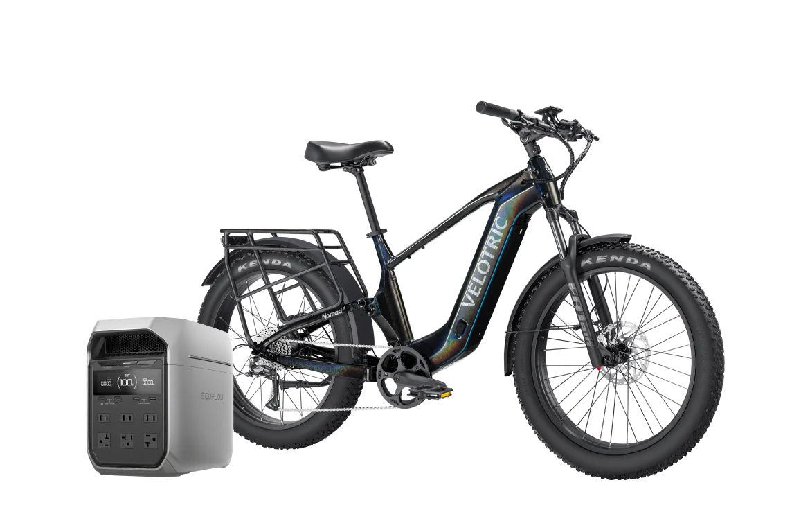 Velotric Nomad 2X Full Suspension Fat Tire Ebike + EcoFlow DELTA 3 Plus Portable Power Station - Image 12