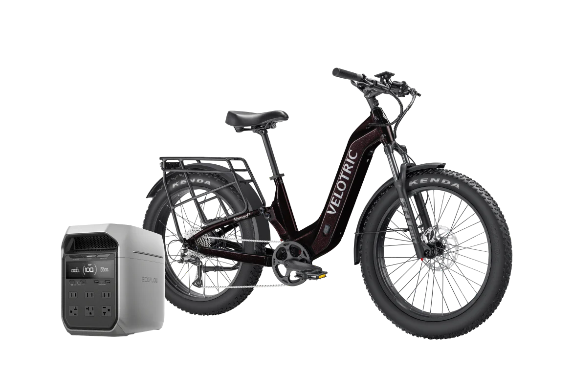 Velotric Nomad 2X Full Suspension Fat Tire Ebike + EcoFlow DELTA 3 Plus Portable Power Station - Image 2