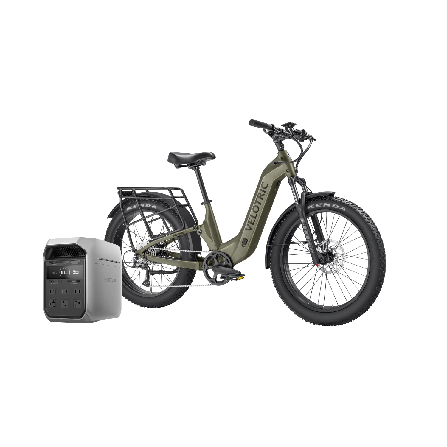 Velotric Nomad 2X Full Suspension Fat Tire Ebike + EcoFlow DELTA 3 Plus Portable Power Station - Image 6